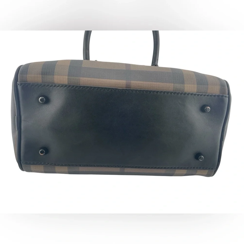 Burberry Charcoal and Black Checkered Satchel - Picture 2 of 3